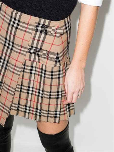 fake burberry print skirt|burberry pleated girls skirts.